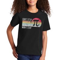 Can't Stop Pi Won't Stop Pi Day Math Vintage Retro Kids T-Shirt