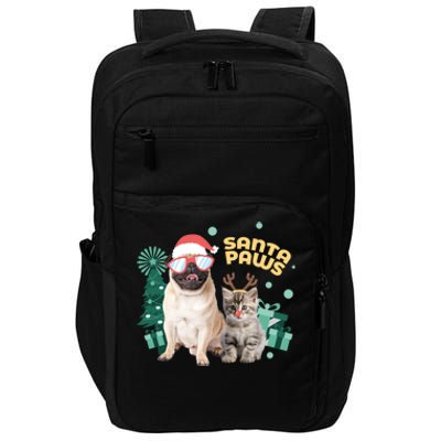 Christmas Santa Paws Gift Impact Tech Backpack