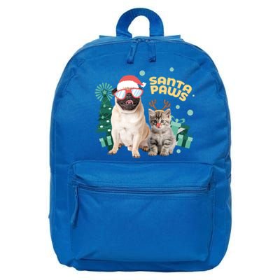 Christmas Santa Paws Gift 16 in Basic Backpack