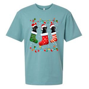 Christmas Socks Pajama Black Lab Labrador Dog Puppy Lover Xmas Gift Sueded Cloud Jersey T-Shirt