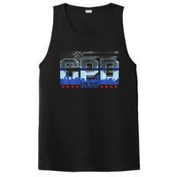 Chicago Skyline Police Vintage Cpd PosiCharge Competitor Tank