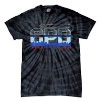 Chicago Skyline Police Vintage Cpd Tie-Dye T-Shirt