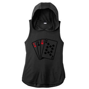 Cool Style Playing Cards Ladies PosiCharge Tri-Blend Wicking Draft Hoodie Tank