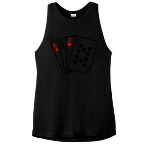 Cool Style Playing Cards Ladies PosiCharge Tri-Blend Wicking Tank