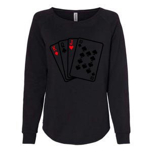 Cool Style Playing Cards Womens California Wash Sweatshirt