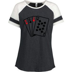 Cool Style Playing Cards Enza Ladies Jersey Colorblock Tee