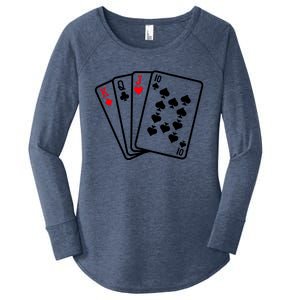 Cool Style Playing Cards Women's Perfect Tri Tunic Long Sleeve Shirt