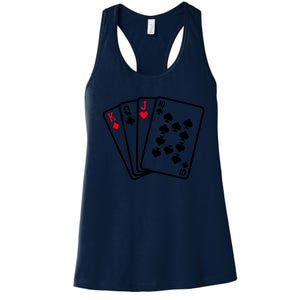 Cool Style Playing Cards Women's Racerback Tank