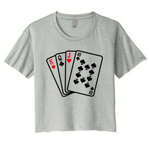 Cool Style Playing Cards Women's Crop Top Tee