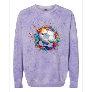 Cool Soccer Player Sport Colorblast Crewneck Sweatshirt