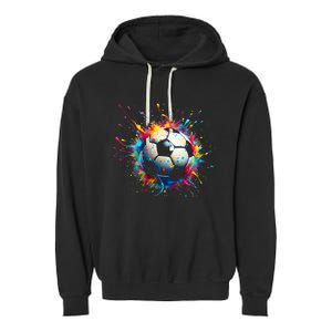 Cool Soccer Player Sport Garment-Dyed Fleece Hoodie