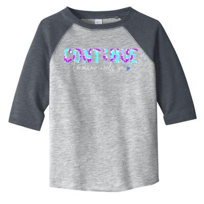 Continue Suicide Prevention Awareness Tie Dye Semicolon Toddler Fine Jersey T-Shirt