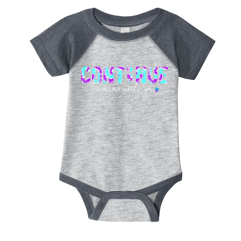 Continue Suicide Prevention Awareness Tie Dye Semicolon Infant Baby Jersey Bodysuit