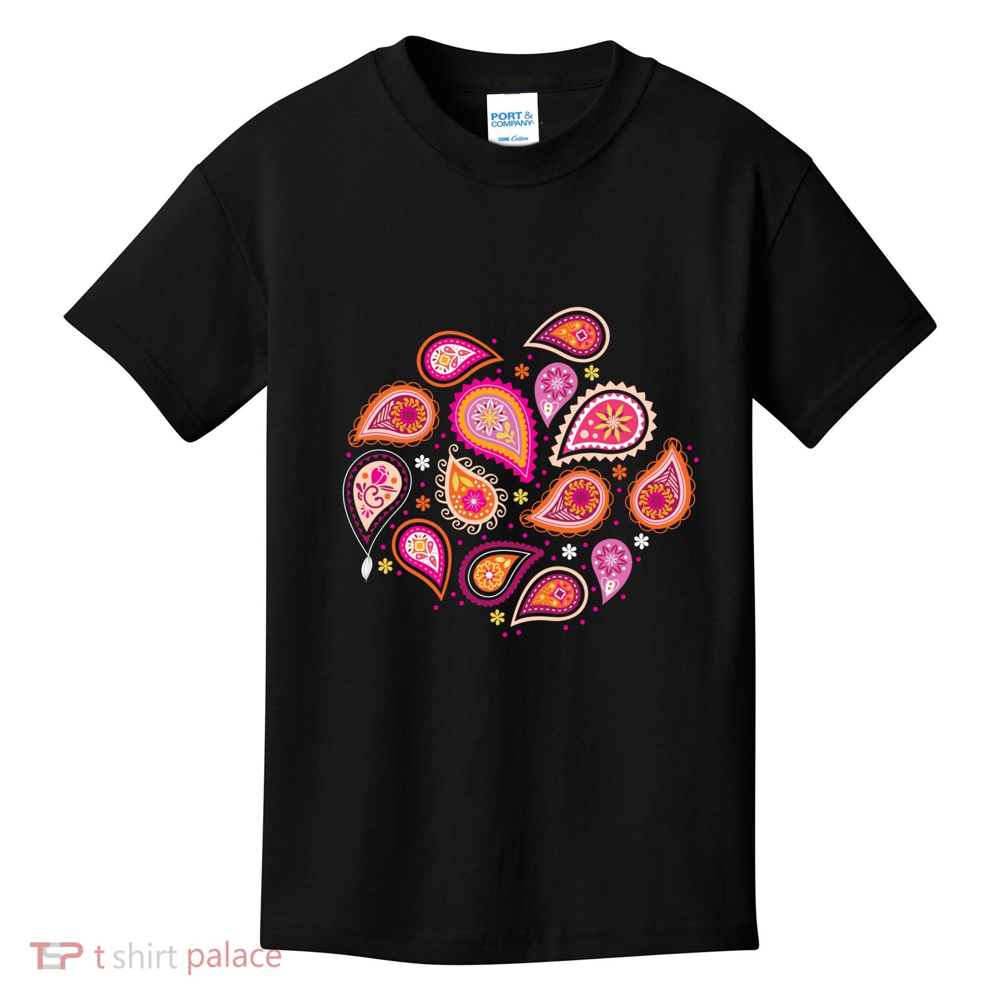 Colorful Summer Paisleys Kids T-Shirt