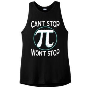 Can't Stop Pi Won't Stop Math Pi Day Meaningful Gift Ladies PosiCharge Tri-Blend Wicking Tank