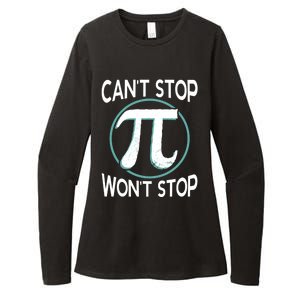 Can't Stop Pi Won't Stop Math Pi Day Meaningful Gift Womens CVC Long Sleeve Shirt