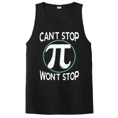 Can't Stop Pi Won't Stop Math Pi Day Meaningful Gift PosiCharge Competitor Tank