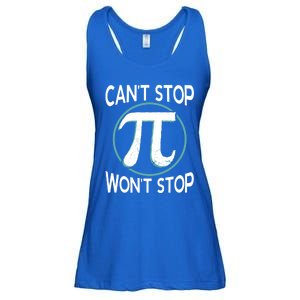 Can't Stop Pi Won't Stop Math Pi Day Meaningful Gift Ladies Essential Flowy Tank