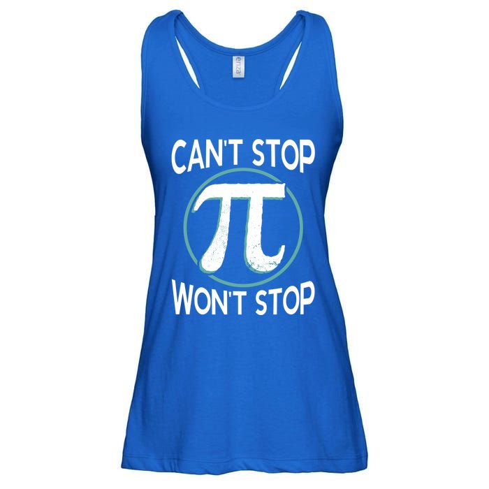 Can't Stop Pi Won't Stop Math Pi Day Meaningful Gift Ladies Essential Flowy Tank