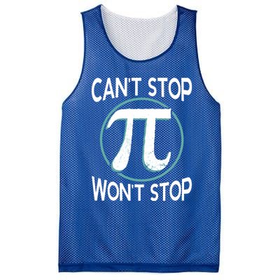 Can't Stop Pi Won't Stop Math Pi Day Meaningful Gift Mesh Reversible Basketball Jersey Tank