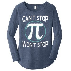 Can't Stop Pi Won't Stop Math Pi Day Meaningful Gift Women's Perfect Tri Tunic Long Sleeve Shirt