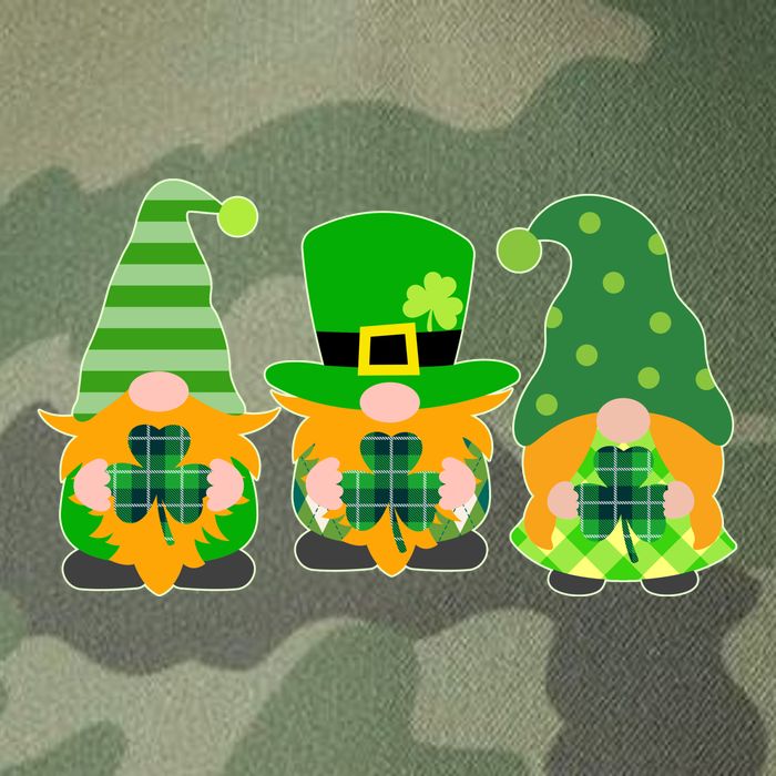 Cute St Patrick's Day Shamrock Gnomes Multi Patterns Legacy Tie Dye Trucker Hat