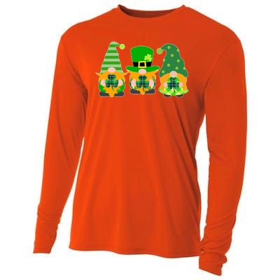 Cute St Patrick's Day Shamrock Gnomes Multi Patterns Cooling Performance Long Sleeve Crew