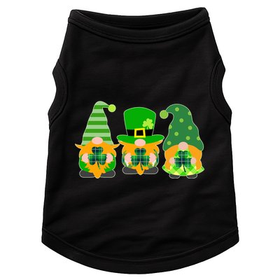 Cute St Patrick's Day Shamrock Gnomes Multi Patterns Doggie Tank