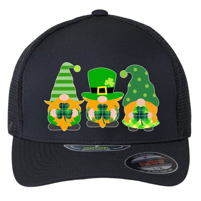 Cute St Patrick's Day Shamrock Gnomes Multi Patterns Flexfit Unipanel Trucker Cap