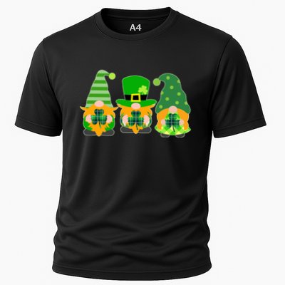 Cute St Patrick's Day Shamrock Gnomes Multi Patterns Cooling Performance Crew T-Shirt