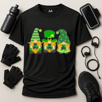 Cute St Patrick's Day Shamrock Gnomes Multi Patterns Performance Shirt