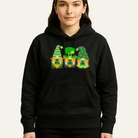 Cute St Patrick's Day Shamrock Gnomes Multi Patterns Hoodie