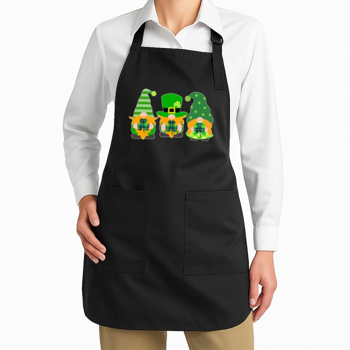 Cute St Patrick's Day Shamrock Gnomes Multi Patterns Apron
