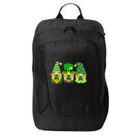 Cute St Patrick's Day Shamrock Gnomes Multi Patterns City Backpack