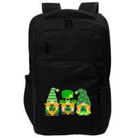 Cute St Patrick's Day Shamrock Gnomes Multi Patterns Impact Tech Backpack