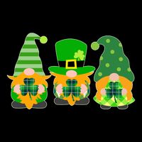 Cute St Patrick's Day Shamrock Gnomes Multi Patterns Impact Tech Backpack