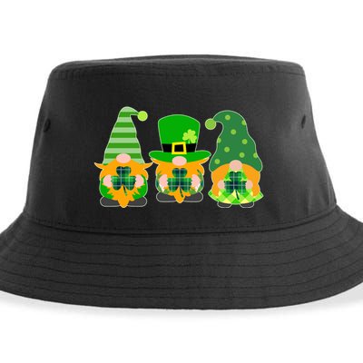 Cute St Patrick's Day Shamrock Gnomes Multi Patterns Sustainable Bucket Hat