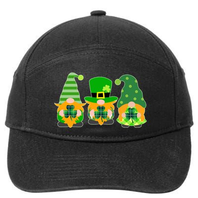Cute St Patrick's Day Shamrock Gnomes Multi Patterns 7-Panel Snapback Hat