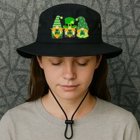 Cute St Patrick's Day Shamrock Gnomes Multi Patterns Bucket Hat