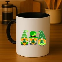 Cute St Patrick's Day Shamrock Gnomes Multi Patterns Mug