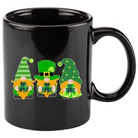 Cute St Patrick's Day Shamrock Gnomes Multi Patterns 11oz C Handle Ceramic Mug