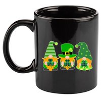 Cute St Patrick's Day Shamrock Gnomes Multi Patterns 11oz C Handle Ceramic Mug