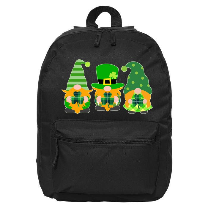 Cute St Patrick's Day Shamrock Gnomes Multi Patterns 16 in Basic Backpack