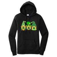 Cute St Patrick's Day Shamrock Gnomes Multi Patterns Women's Pullover Hoodie