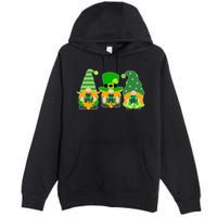 Cute St Patrick's Day Shamrock Gnomes Multi Patterns Premium Pullover Hoodie