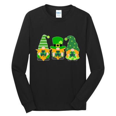 Cute St Patrick's Day Shamrock Gnomes Multi Patterns Tall Long Sleeve T-Shirt