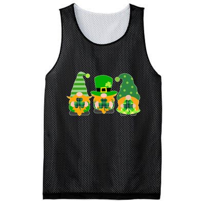 Cute St Patrick's Day Shamrock Gnomes Multi Patterns Mesh Reversible Basketball Jersey Tank