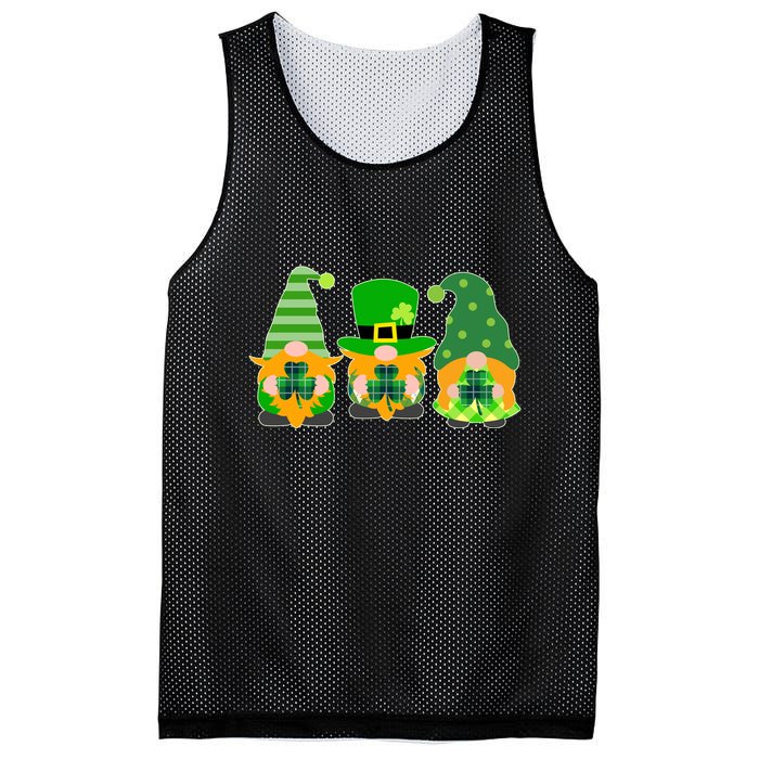 Cute St Patrick's Day Shamrock Gnomes Multi Patterns Mesh Reversible Basketball Jersey Tank