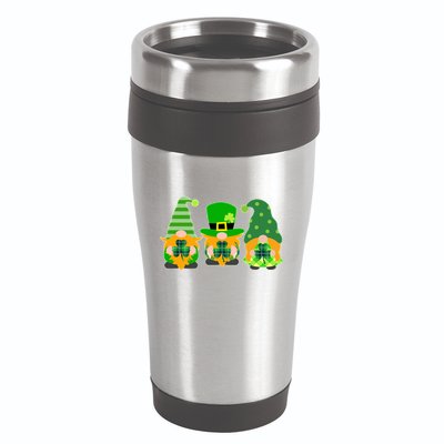 Cute St Patrick's Day Shamrock Gnomes Multi Patterns 16oz Travel Tumbler