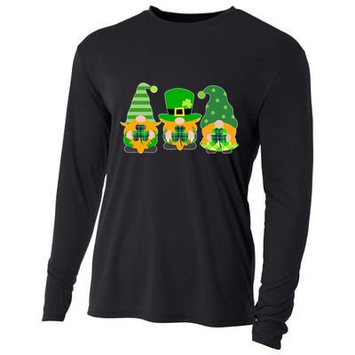 Cute St Patrick's Day Shamrock Gnomes Multi Patterns Cooling Performance Long Sleeve Crew